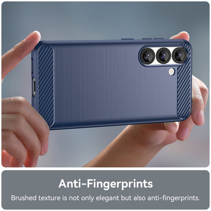 Coque pour Samsung Galaxy S25 Edge S937, Techsuit, Carbone, Bleue
