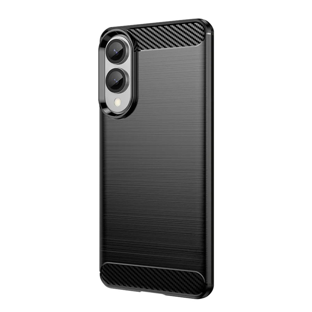 Coque pour Samsung Galaxy S25 Edge S937, Techsuit, Carbone, Noire