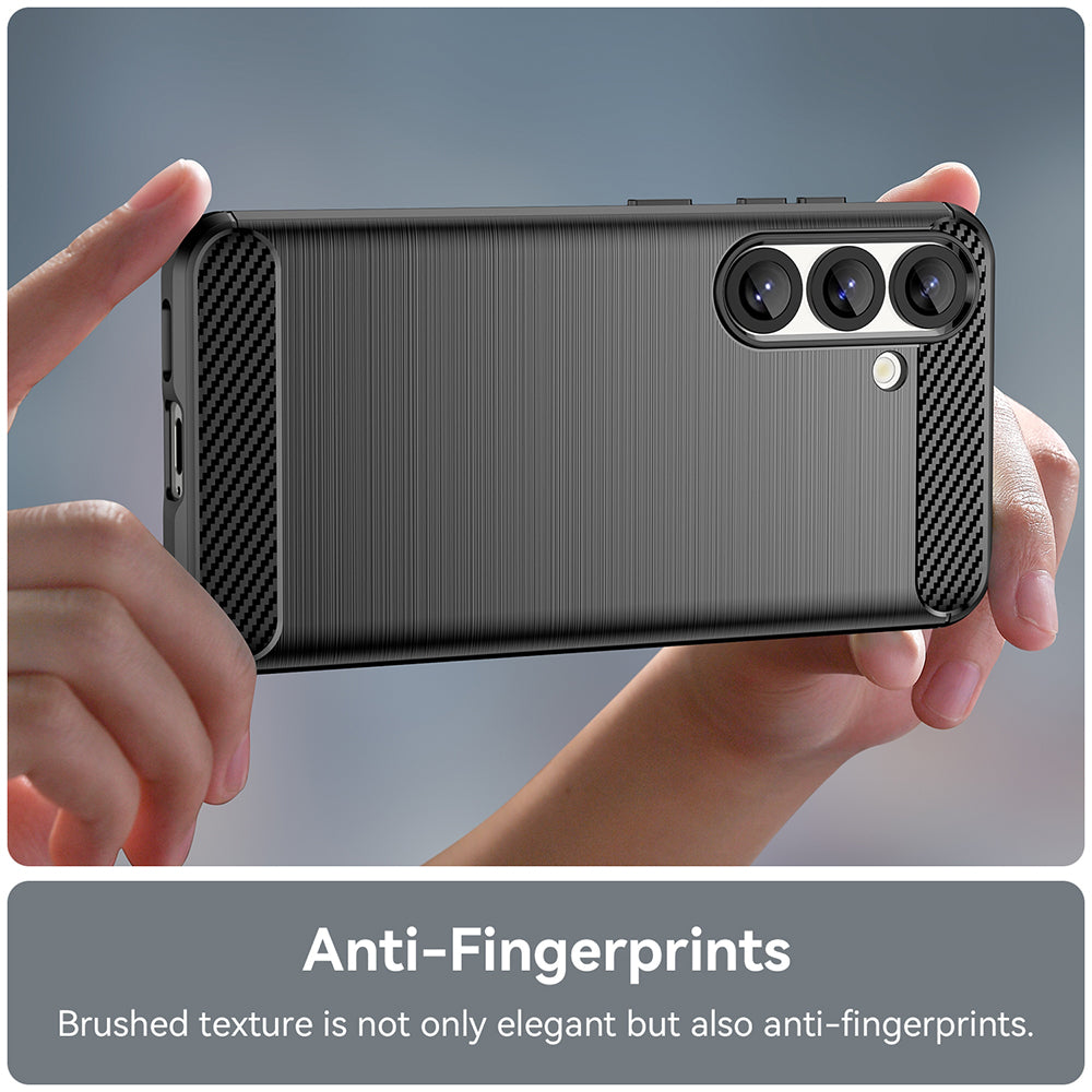 Coque pour Samsung Galaxy S25 Edge S937, Techsuit, Carbone, Noire