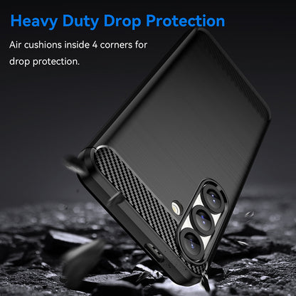 Coque pour Samsung Galaxy S25 Edge S937, Techsuit, Carbone, Noire
