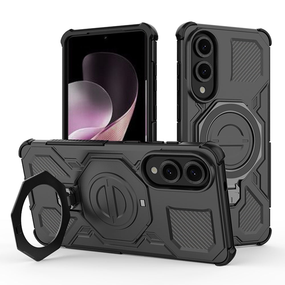 Coque pour Samsung Galaxy S25 Edge S937, Techsuit, Carbon Shield Pro, Noire