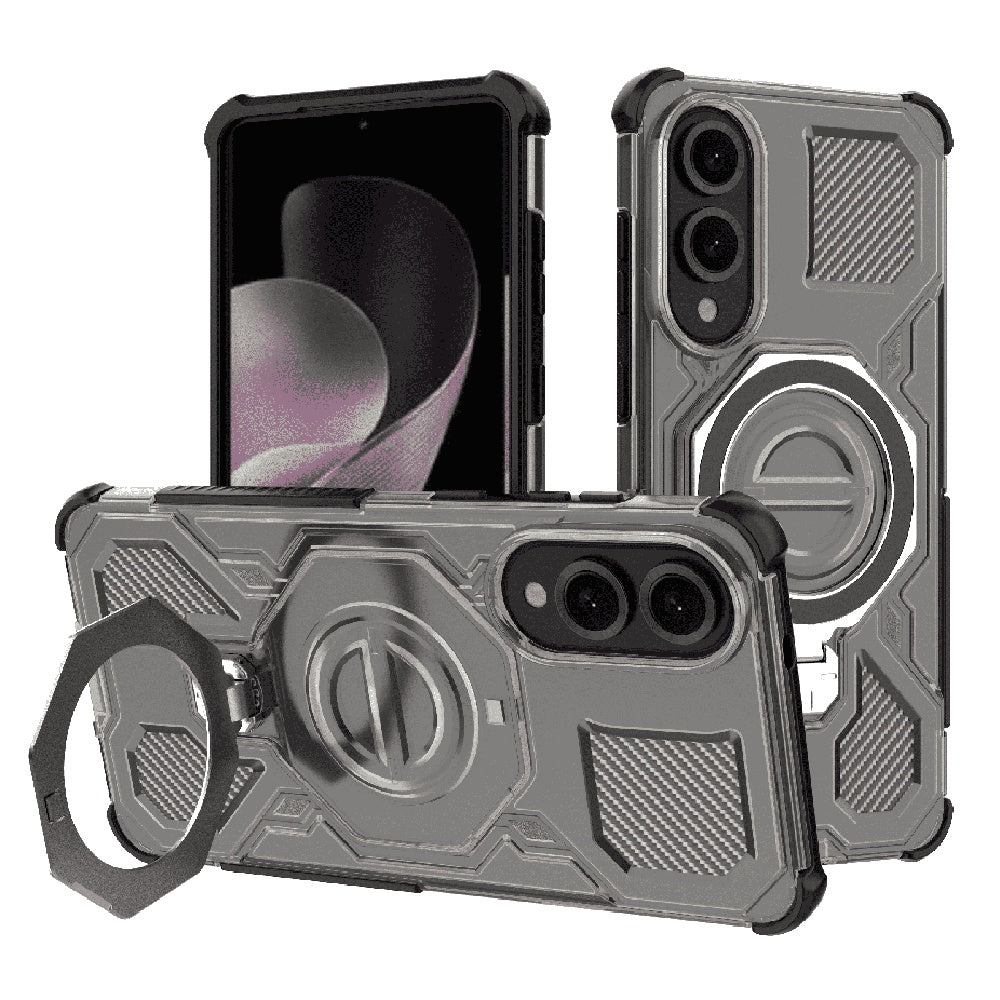 Coque pour Samsung Galaxy S25 Edge S937, Techsuit, Carbon Shield Pro, Fumé