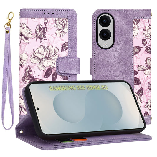 Hülle für Samsung Galaxy S25 Edge S937, Techsuit, FlipCraft, Lila