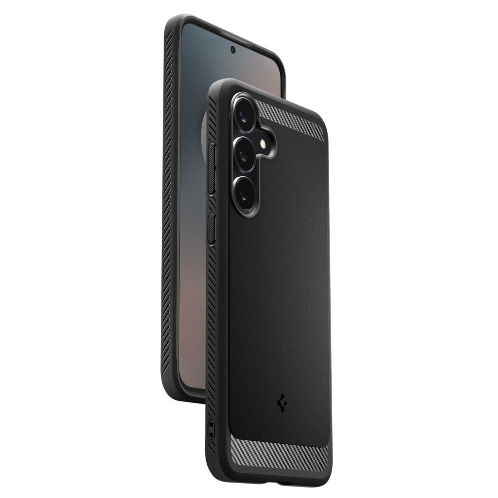 Hülle für Samsung Galaxy S25 FE, Spigen, Rugged Armor, Mattschwarz ACS10025