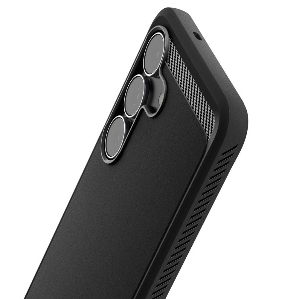 Hülle für Samsung Galaxy S25 FE, Spigen, Rugged Armor, Mattschwarz ACS10025