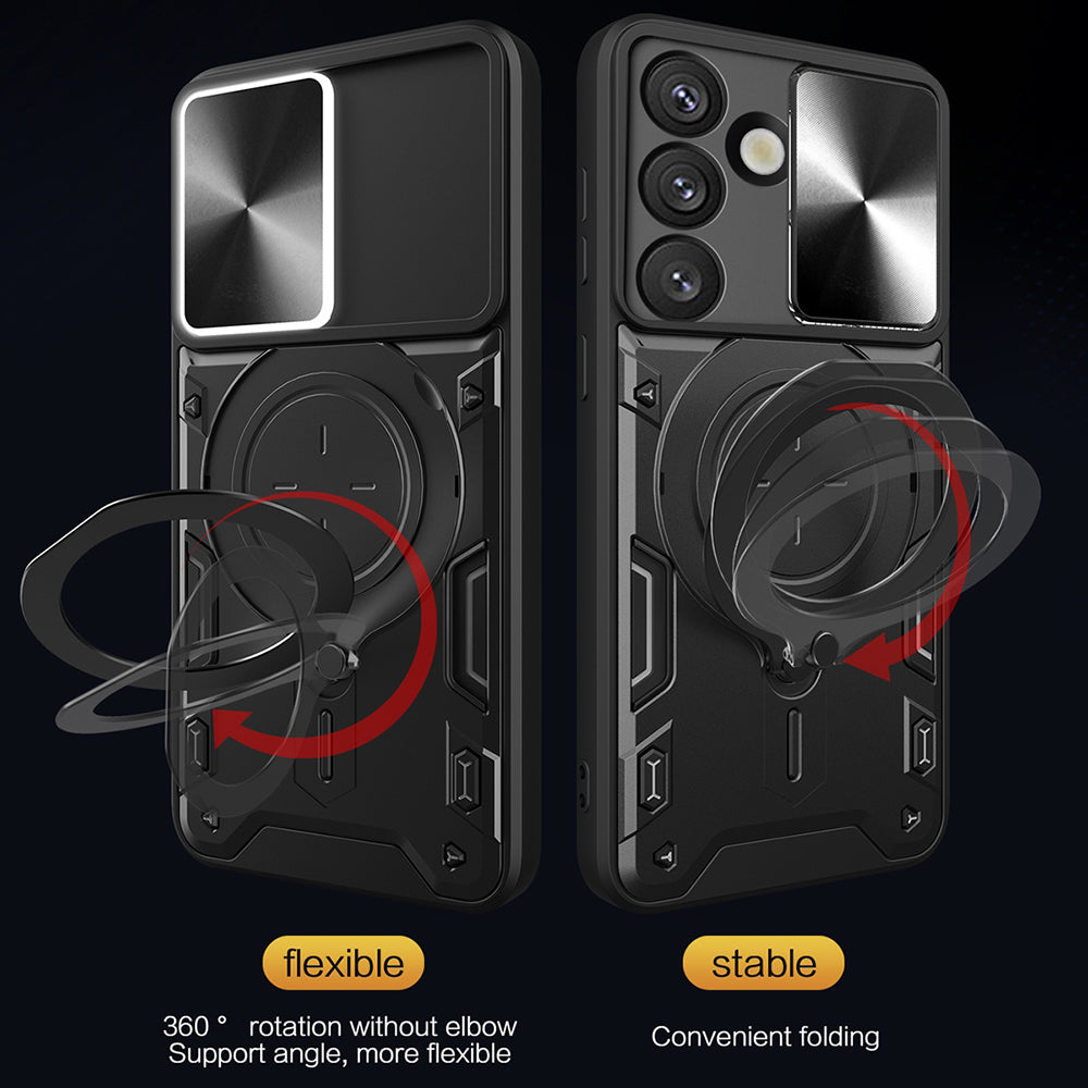 Hülle für Samsung Galaxy S25 FE, Techsuit, CamGuard Pro, Lila