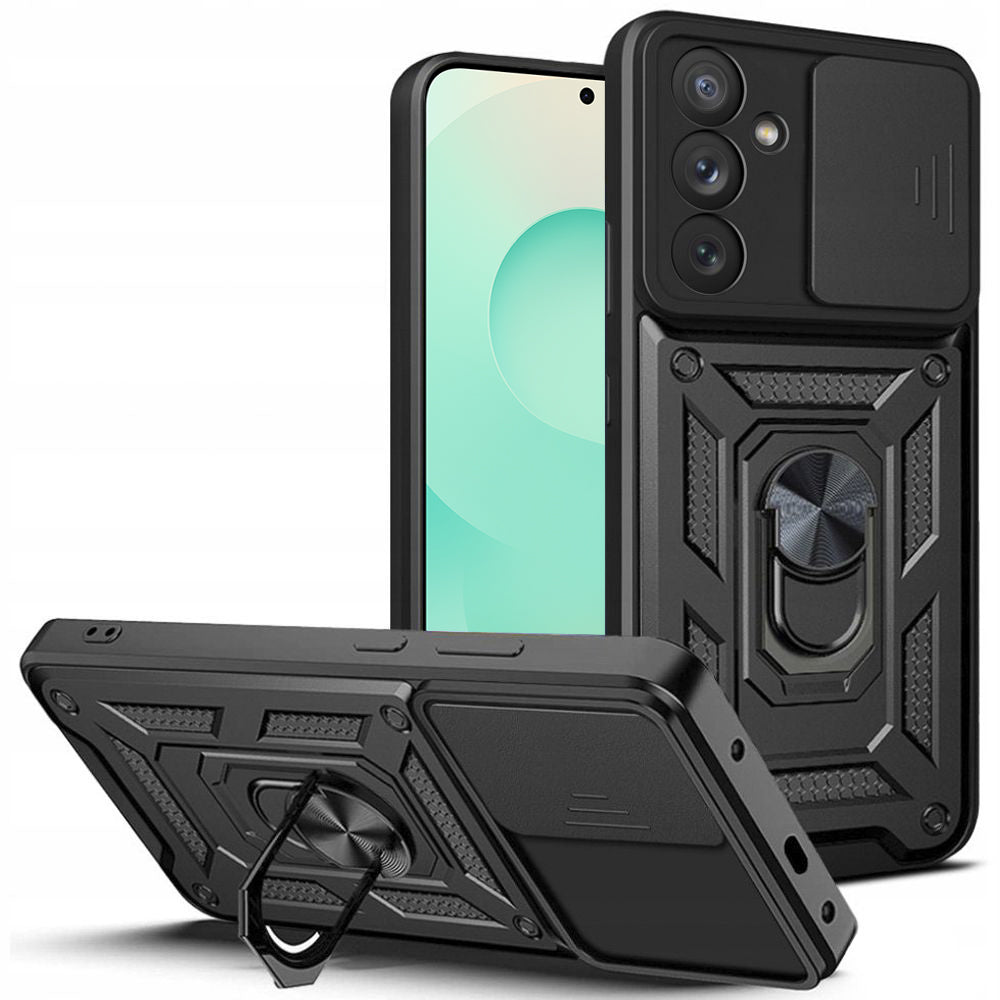 Hülle für Samsung Galaxy S25 FE, Techsuit, CamShield, Schwarz