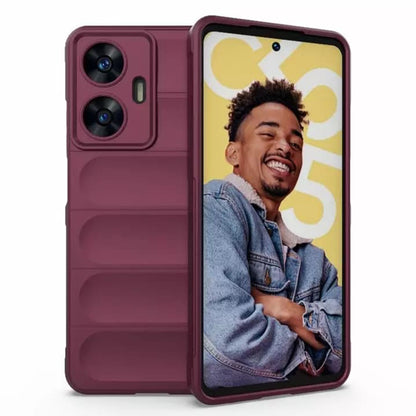 Coque pour Samsung Galaxy S25 FE, Techsuit, Magic Shield, Bordeaux