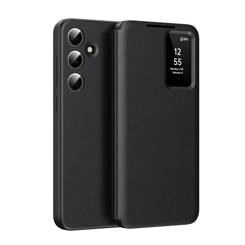 Coque pour Samsung Galaxy S25 FE, Techsuit, SmartView, Noire