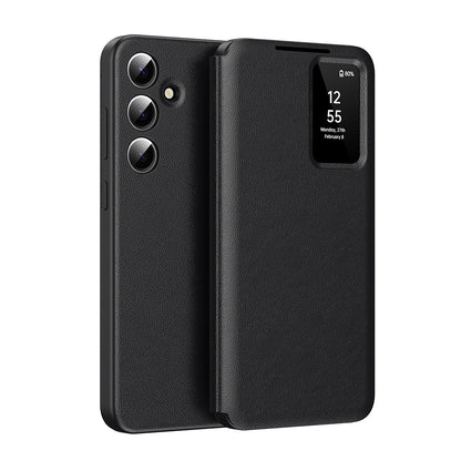 Coque pour Samsung Galaxy S25 FE, Techsuit, SmartView, Noire