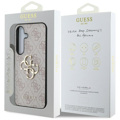Étui pour Samsung Galaxy S25+ S936, Guess, 4G Big Logo, Rose.