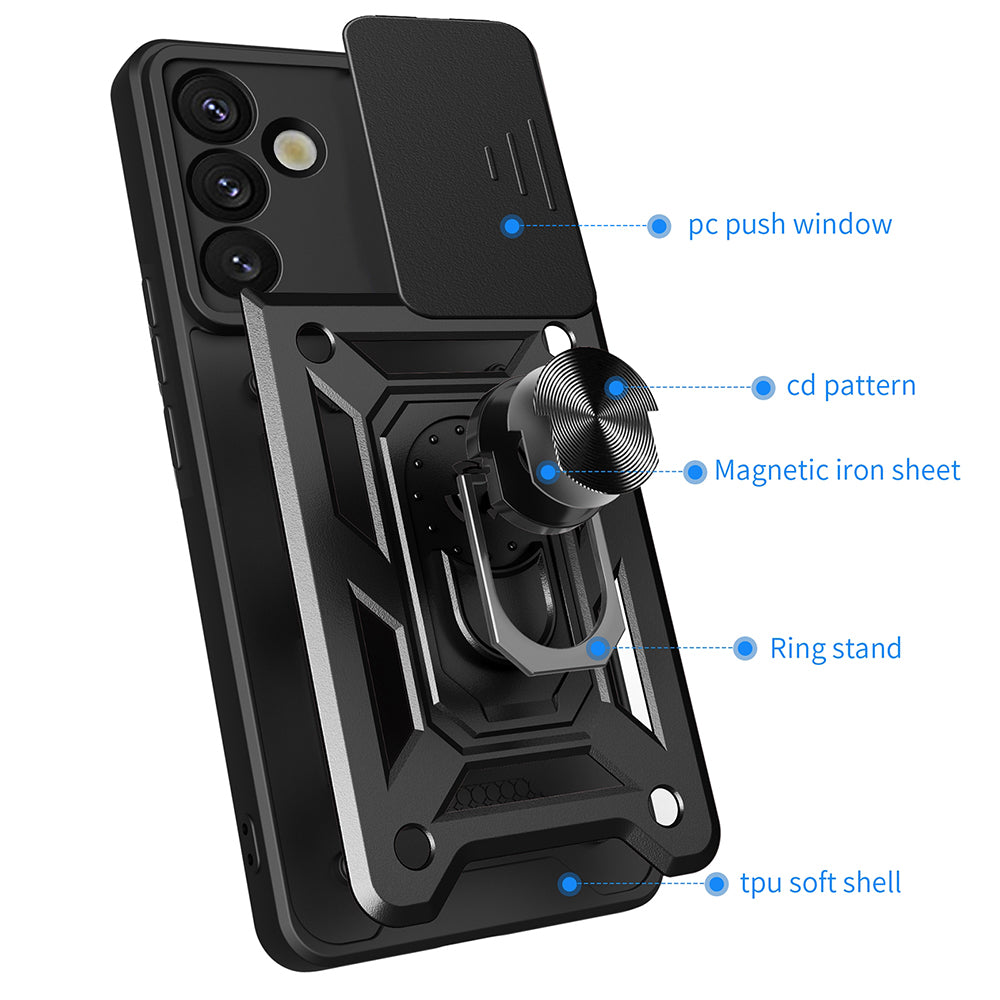 Coque pour Samsung Galaxy S25+ S936, Techsuit, CamShield, Bleue