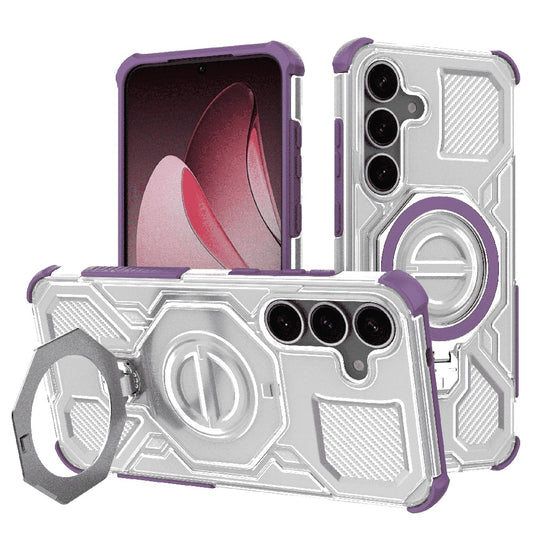 Coque pour Samsung Galaxy S25+ S936, Techsuit, Carbon Shield Pro, Violet