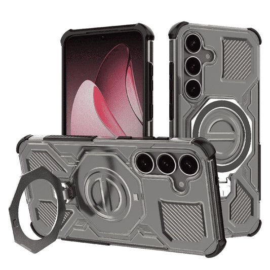 Hülle für Samsung Galaxy S25+ S936, Techsuit, Carbon Shield Pro, Rauchfarben