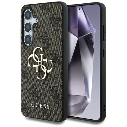 Étui pour Samsung Galaxy S25 S931, Guess, 4G Big Logo, Marron