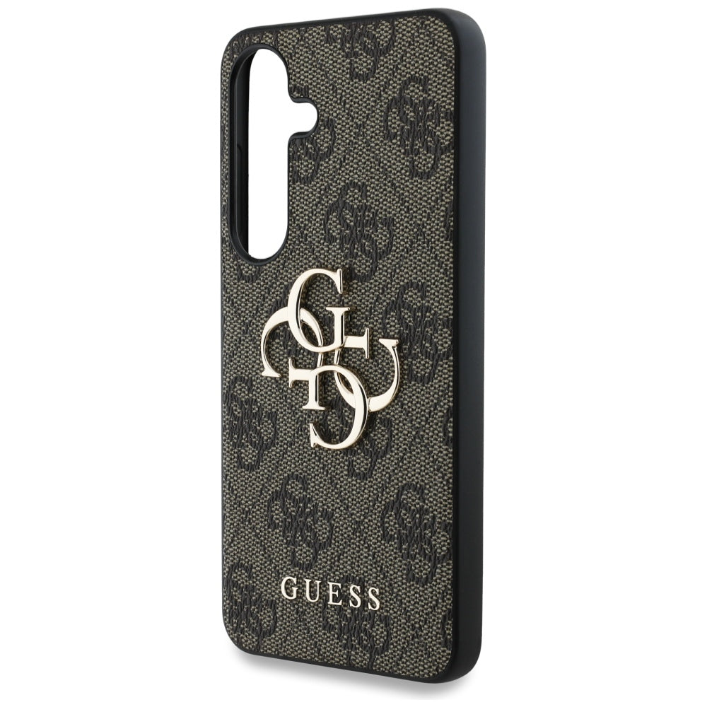 Étui pour Samsung Galaxy S25 S931, Guess, 4G Big Logo, Marron
