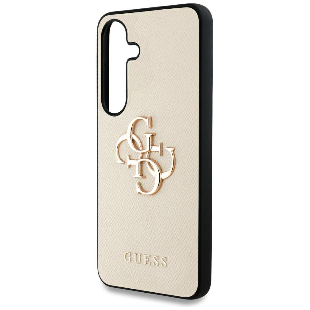 Étui pour Samsung Galaxy S25 S931, Guess, 4G Grained Big and Classic Logo, Beige