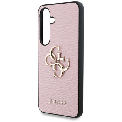 Étui pour Samsung Galaxy S25 S931, Guess, 4G Grained Big and Classic Logo, Rose