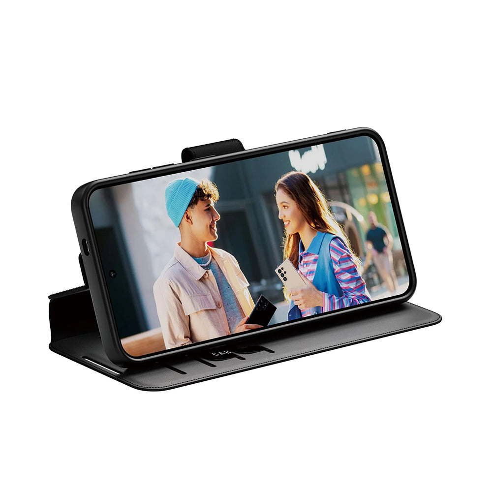 Étui pour Samsung Galaxy S25 S931, PanzerGlass, avec fonction support et portefeuille, Noir