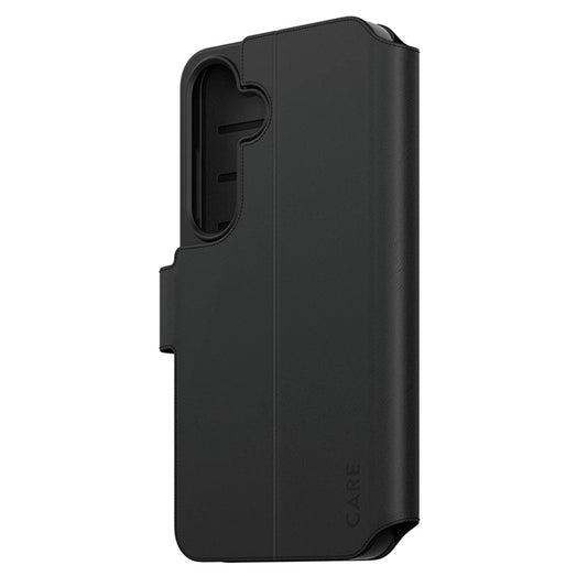 Hülle für Samsung Galaxy S25 S931, PanzerGlass, Care Feature Kickstand Wallet, Schwarz