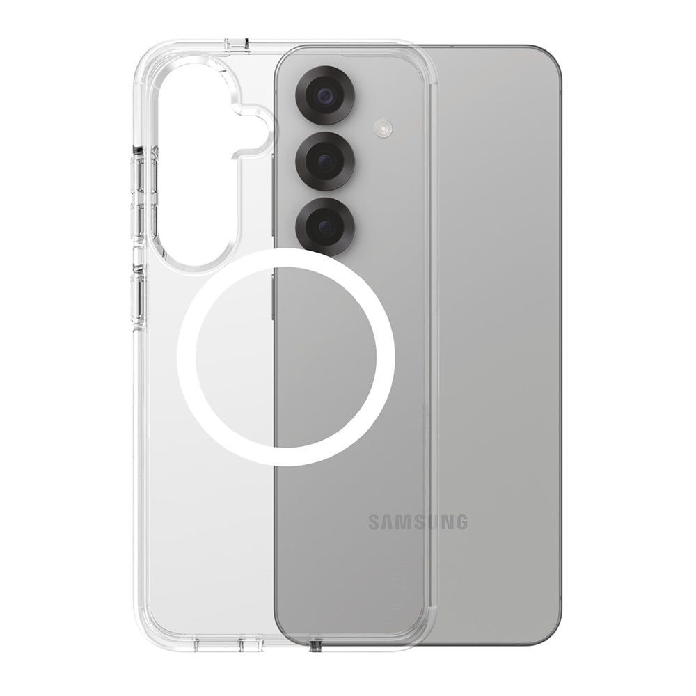 Étui pour Samsung Galaxy S25 S931, PanzerGlass, Care Urban Combat, Transparent Blanc