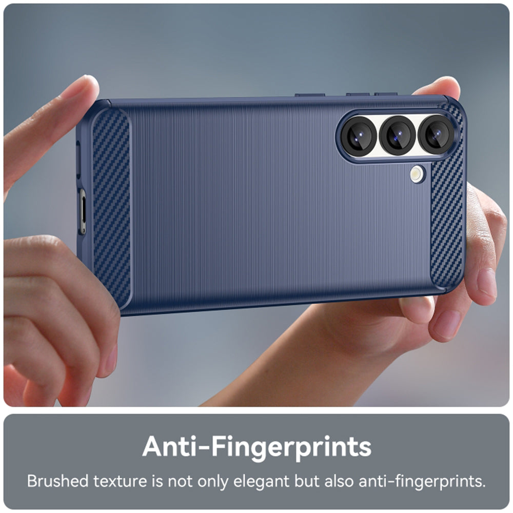 Hülle für Samsung Galaxy S25 S931, Techsuit, Carbon, Blau