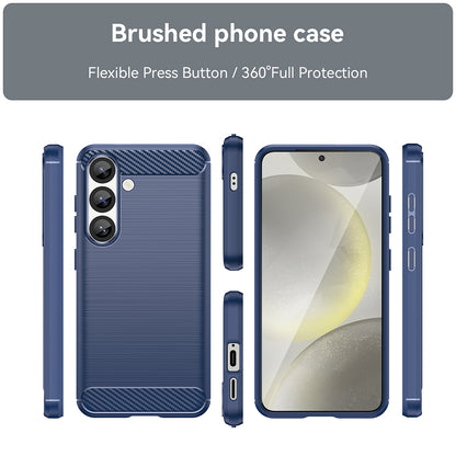 Hülle für Samsung Galaxy S25 S931, Techsuit, Carbon, Blau