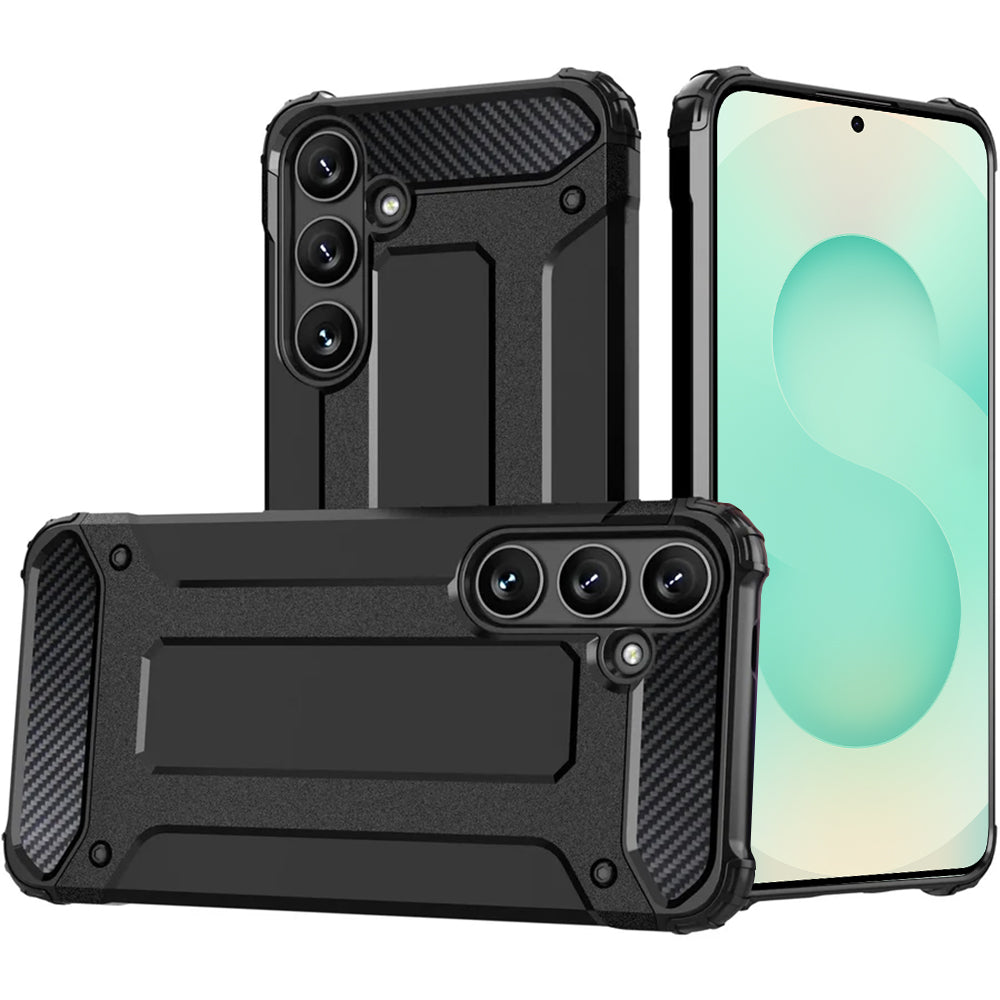 Hülle für Samsung Galaxy S25 S931, Techsuit, Hybrid Armor, Schwarz