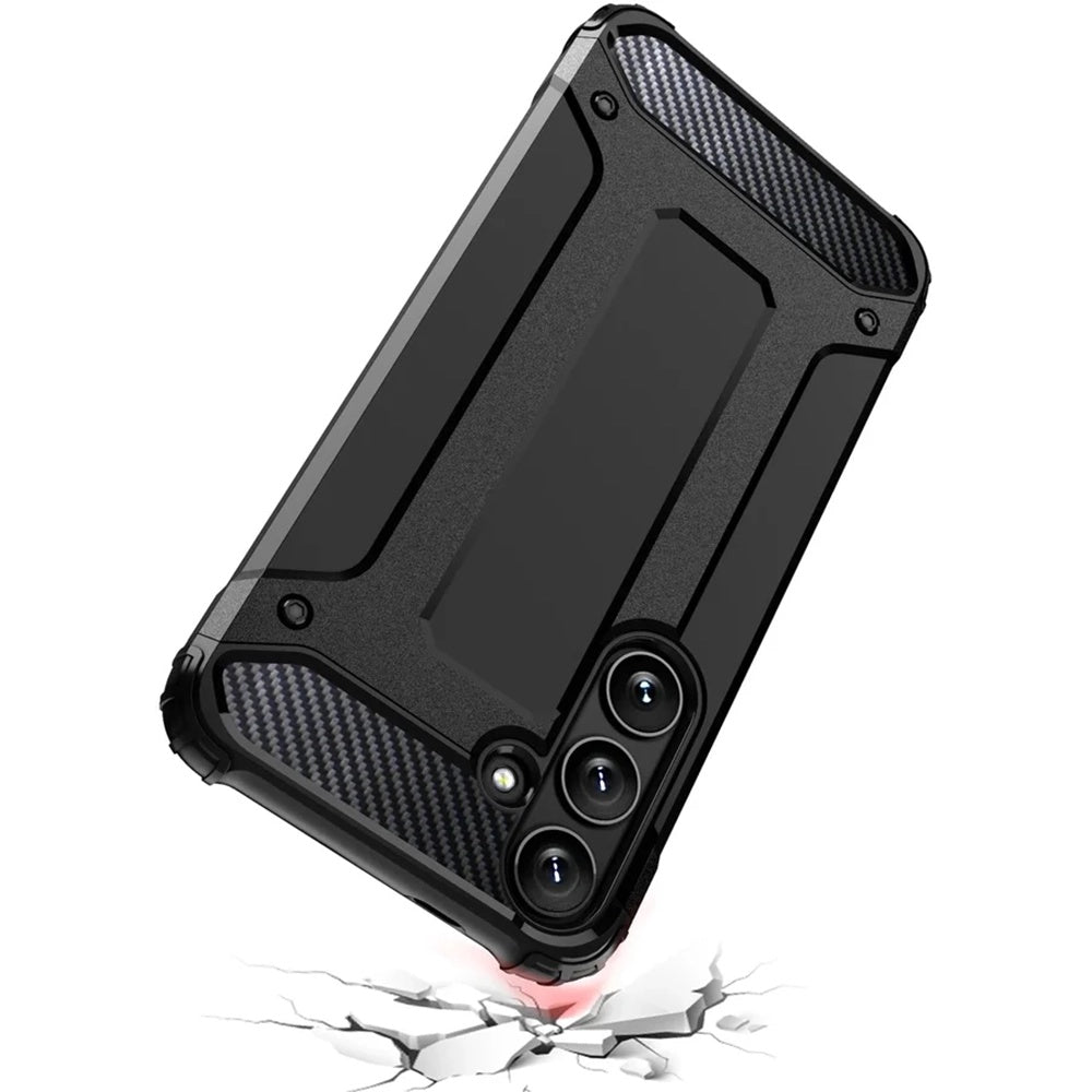 Hülle für Samsung Galaxy S25 S931, Techsuit, Hybrid Armor, Schwarz