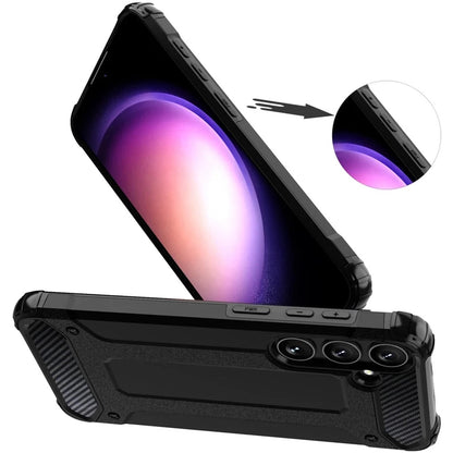 Hülle für Samsung Galaxy S25 S931, Techsuit, Hybrid Armor, Schwarz