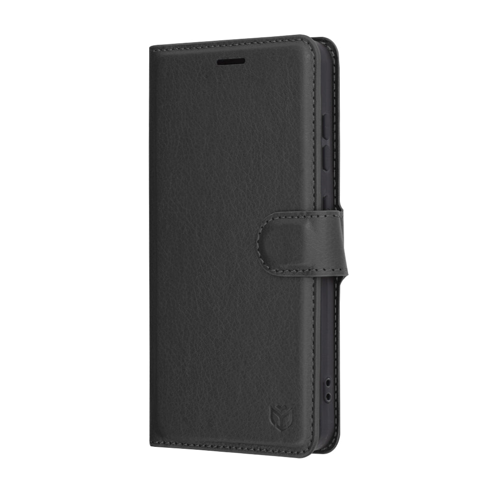 Coque pour Samsung Galaxy S25 S931, Techsuit, Folio en cuir, Noire