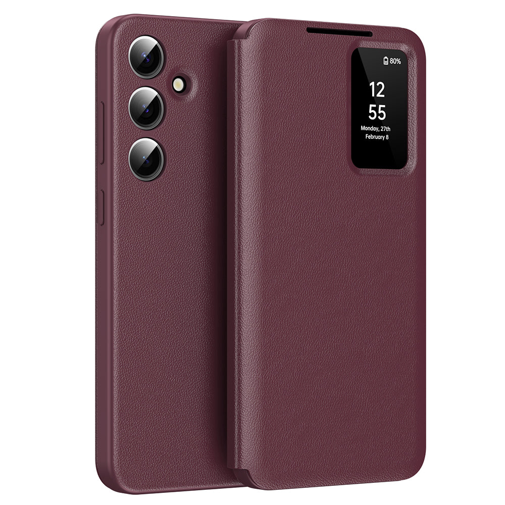 Coque pour Samsung Galaxy S25 S931, Techsuit, SmartView, Rouge