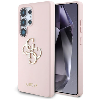 Étui pour Samsung Galaxy S25 Ultra S938, Guess, 4G Grained Big and Classic Logo, Rose