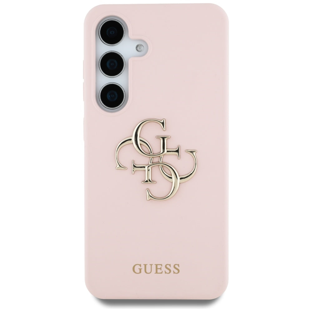 Étui pour Samsung Galaxy S25 Ultra S938, Guess, 4G Grained Big and Classic Logo, Rose