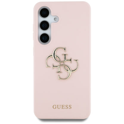 Étui pour Samsung Galaxy S25 Ultra S938, Guess, 4G Grained Big and Classic Logo, Rose