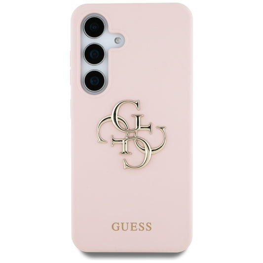 Étui pour Samsung Galaxy S25 Ultra S938, Guess, 4G Grained Big and Classic Logo, Rose