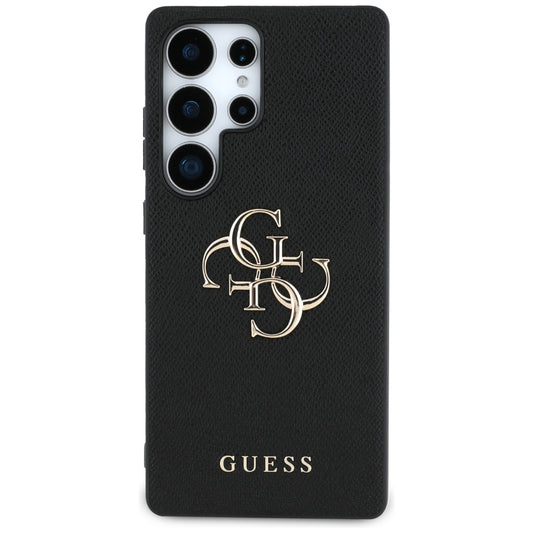 Étui pour Samsung Galaxy S25 Ultra S938, Guess, 4G Grained Big and Classic Logo, Noir