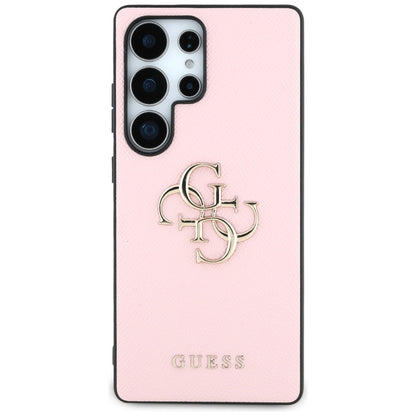 Étui pour Samsung Galaxy S25 Ultra S938, Guess, 4G Grained Big and Classic Logo, Rose