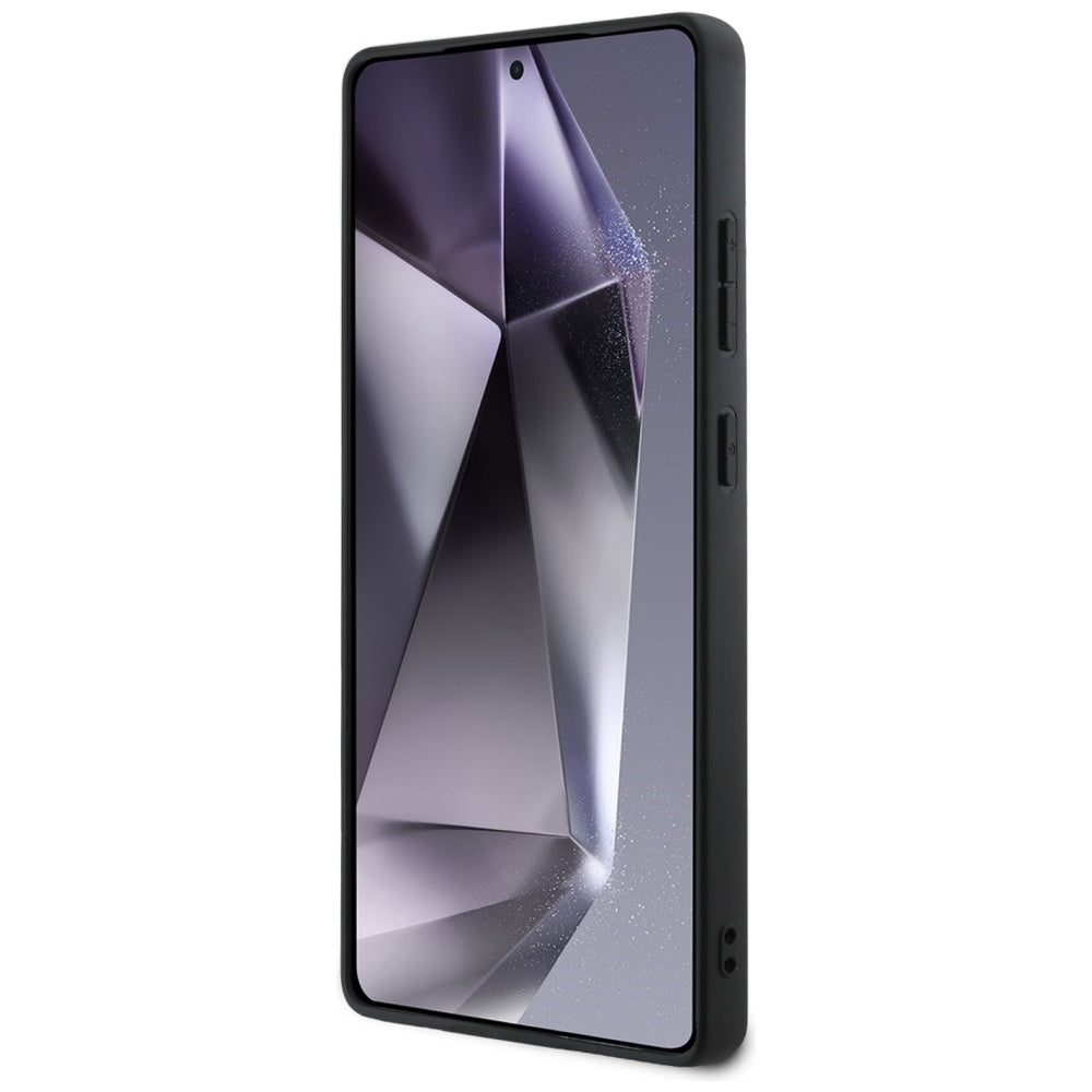 Housse pour Samsung Galaxy S25 Ultra S938, Guess, Grained Hot Stamp 4G Triangle, Noire