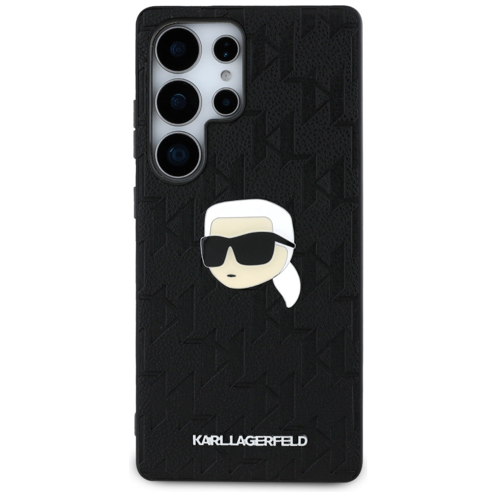 Étui pour Samsung Galaxy S25 Ultra S938, Karl Lagerfeld, Monogramme Karl's Head, Noir