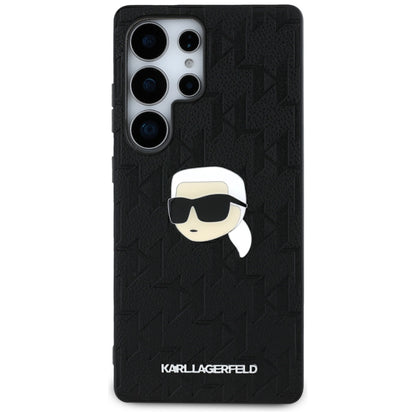 Étui pour Samsung Galaxy S25 Ultra S938, Karl Lagerfeld, Monogramme Karl's Head, Noir