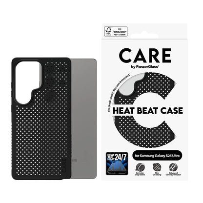 Hülle für Samsung Galaxy S25 Ultra S938, PanzerGlass, Care Feature Heat Beat, Schwarz