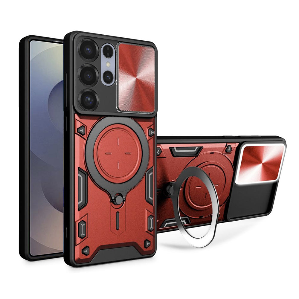 Hülle für Samsung Galaxy S25 Ultra S938, Techsuit, CamGuard Pro, Rot