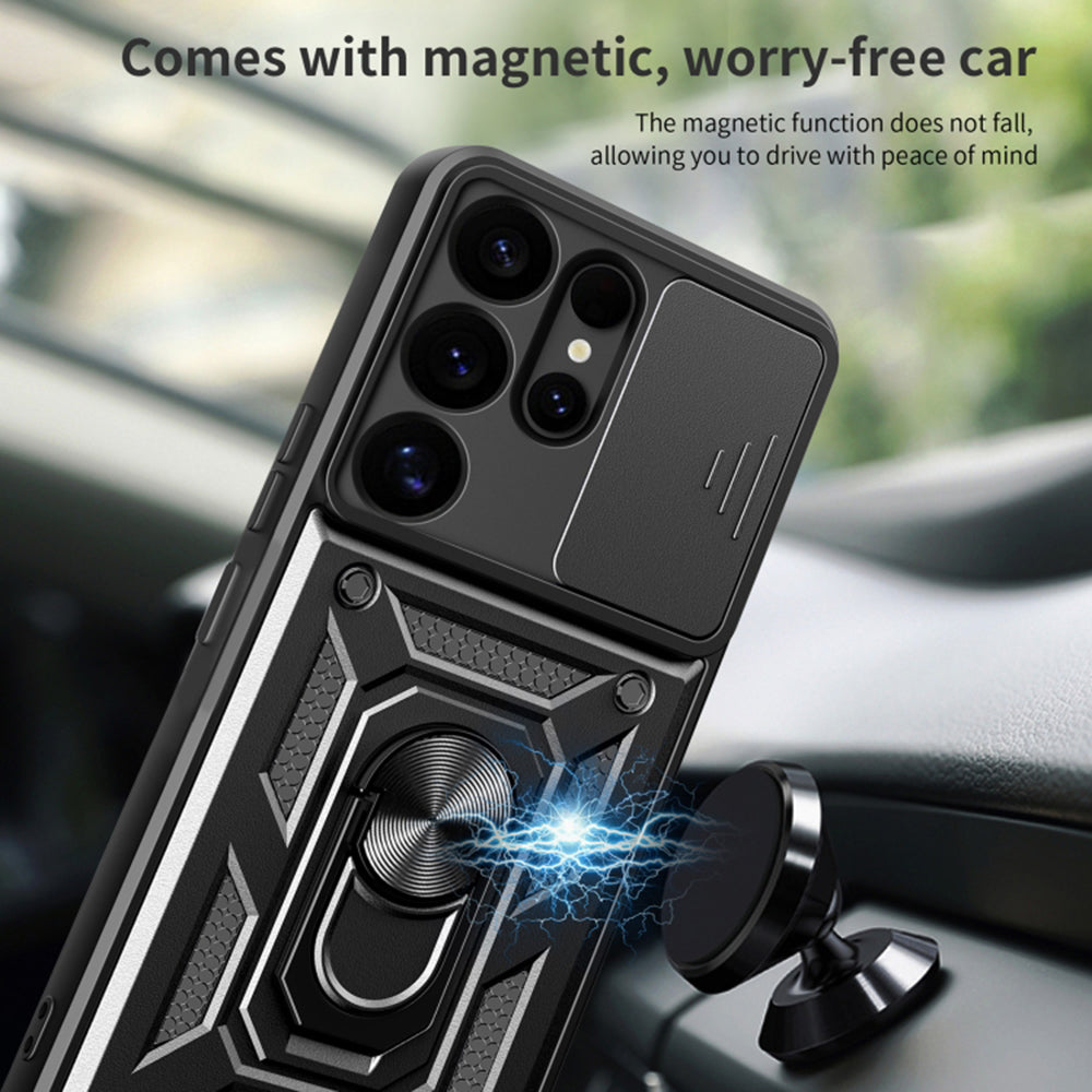 Coque pour Samsung Galaxy S25 Ultra S938, Techsuit, CamShield, Noire