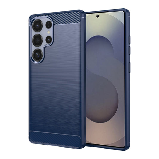 Hülle für Samsung Galaxy S25 Ultra S938, Techsuit, Carbon, Blau