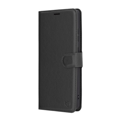 Hülle für Samsung Galaxy S25 Ultra S938, Techsuit, Leder-Folio, Schwarz
