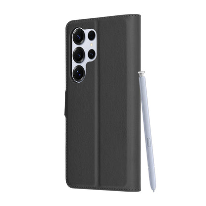 Hülle für Samsung Galaxy S25 Ultra S938, Techsuit, Leder-Folio, Schwarz