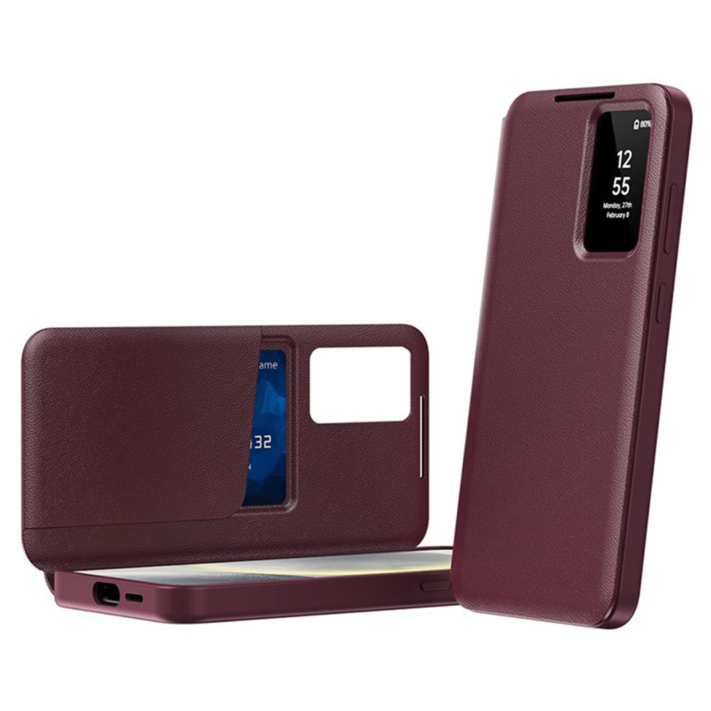 Hülle für Samsung Galaxy S25 Ultra S938, Techsuit, SmartView, Rot
