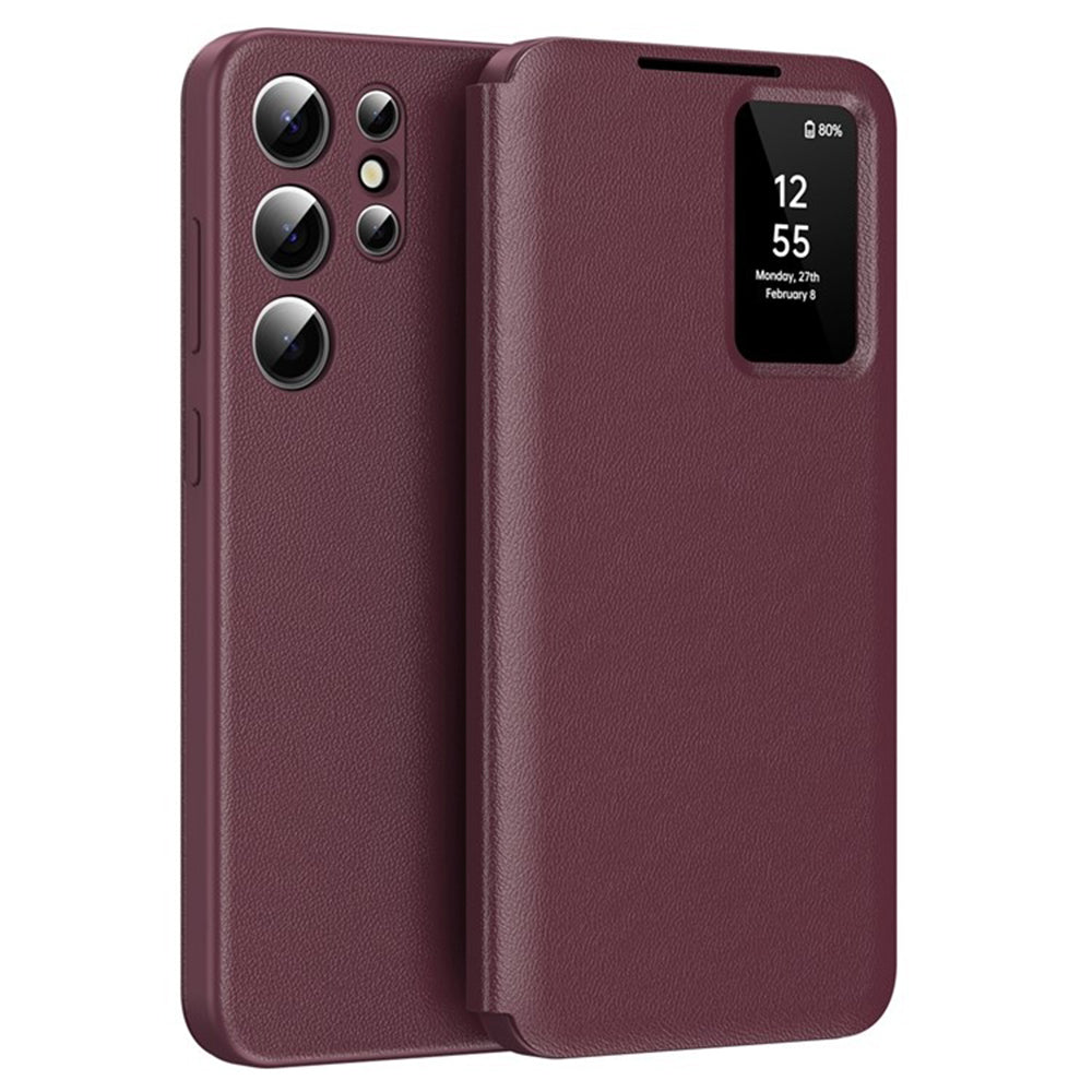 Hülle für Samsung Galaxy S25 Ultra S938, Techsuit, SmartView, Rot