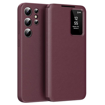 Hülle für Samsung Galaxy S25 Ultra S938, Techsuit, SmartView, Rot